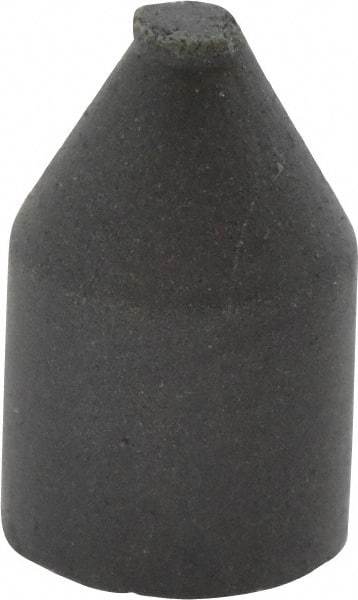 Cratex - 3/8" Max Diam x 5/8" Long, Cone, Rubberized Point - Very Fine Grade, Silicon Carbide, 1/16" Arbor Hole, Unmounted - Top Tool & Supply