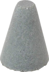 Cratex - 5/8" Max Diam x 7/8" Long, Taper, Rubberized Point - Coarse Grade, Silicon Carbide, 1/8" Arbor Hole, Unmounted - Top Tool & Supply