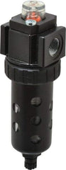 Parker - 3/8" Port, 34 CFM Coalescing Filter - Polycarbonate Bowl, Manual Drain, Modular Connection, 150 Max psi - Top Tool & Supply