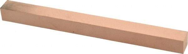 Made in USA - 400 Grit Aluminum Oxide Square Polishing Stone - Super Fine Grade, 1/2" Wide x 6" Long x 1/2" Thick - Top Tool & Supply