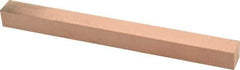 Made in USA - 400 Grit Aluminum Oxide Square Polishing Stone - Super Fine Grade, 1/2" Wide x 6" Long x 1/2" Thick - Top Tool & Supply