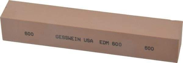 Made in USA - 600 Grit Aluminum Oxide Square Polishing Stone - Super Fine Grade, 1" Wide x 6" Long x 1" Thick - Top Tool & Supply