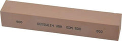 Made in USA - 600 Grit Aluminum Oxide Square Polishing Stone - Super Fine Grade, 1" Wide x 6" Long x 1" Thick - Top Tool & Supply