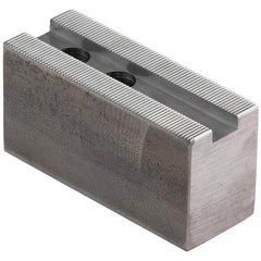 Dillon Manufacturing - Soft Lathe Chuck Jaws; Jaw Type: Square ; Material: Steel ; Jaw Interface Type: 1.5mm x 60 Serrated ; Maximum Compatible Chuck Diameter (Inch): 10 ; Minimum Compatible Chuck Diameter (Inch): 0 ; Overall Height (Inch): 4 - Exact Industrial Supply