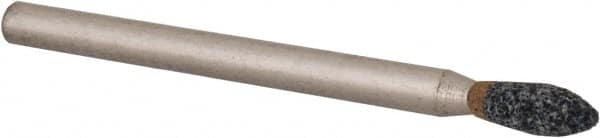 Grier Abrasives - 1/8 x 5/16" Head Diam x Thickness, B46, Flame, Aluminum Oxide Mounted Point - Top Tool & Supply