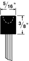 Grier Abrasives - 5/16 x 3/8" Head Diam x Thickness, B134, Cylinder Cup, Aluminum Oxide Mounted Point - Top Tool & Supply