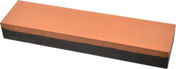 Made in USA - 8" Long x 2" Wide x 1" Thick, Aluminum Oxide Sharpening Stone - Rectangle, Coarse, Fine Grade - Top Tool & Supply