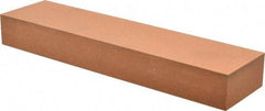 Made in USA - 8" Long x 2" Wide x 1" Thick, Aluminum Oxide Sharpening Stone - Rectangle, Fine Grade - Top Tool & Supply