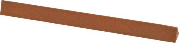 Made in USA - 6" Long x 1/2" Wide x 1/2" Thick, Aluminum Oxide Sharpening Stone - Triangle, Fine Grade - Top Tool & Supply