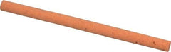 Made in USA - 4" Long x 1/4" Diam x 1/4" Thick, Aluminum Oxide Sharpening Stone - Round, Fine Grade - Top Tool & Supply