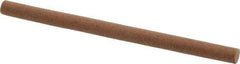 Made in USA - 4" Long x 1/4" Diam x 1/4" Thick, Aluminum Oxide Sharpening Stone - Round, Medium Grade - Top Tool & Supply