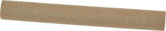 Made in USA - 4" Long x 1/2" Diam x 1/2" Thick, Aluminum Oxide Sharpening Stone - Round, Medium Grade - Top Tool & Supply