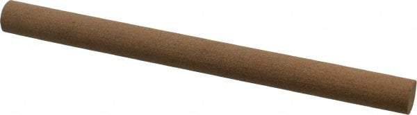 Made in USA - 6" Long x 1/2" Diam x 1/2" Thick, Aluminum Oxide Sharpening Stone - Round, Medium Grade - Top Tool & Supply