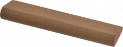 Made in USA - 4" Long x 1" Diam x 7/16" Thick, Aluminum Oxide Sharpening Stone - Round, Medium Grade - Top Tool & Supply