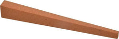 Made in USA - 1/2" Wide x 4" OAL, Aluminum Oxide Sharpening Stone - Flat Tapered, Fine Grade, 320 Grit - Top Tool & Supply