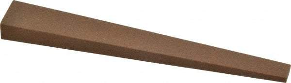 Made in USA - 1/2" Wide x 4" OAL, Aluminum Oxide Sharpening Stone - Flat Tapered, Medium Grade, 220 Grit - Top Tool & Supply