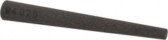 Made in USA - 1/2" Wide x 4" OAL, Aluminum Oxide Sharpening Stone - Round Tapered, Coarse Grade, 120 Grit - Top Tool & Supply