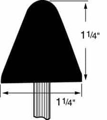 Grier Abrasives - 1-1/4 x 1-1/4" Head Diam x Thickness, A4, Tree, Aluminum Oxide Mounted Point - Top Tool & Supply