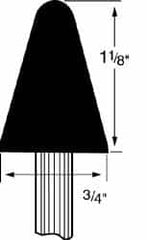 Grier Abrasives - 3/4 x 1-1/8" Head Diam x Thickness, A5, Tree, Aluminum Oxide Mounted Point - Top Tool & Supply