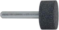 Grier Abrasives - 1 x 1/2" Head Diam x Thickness, W218, Cylinder, Aluminum Oxide Mounted Point - Top Tool & Supply