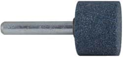 Grier Abrasives - 1 x 3/4" Head Diam x Thickness, W219, Cylinder, Aluminum Oxide Mounted Point - Top Tool & Supply