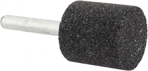 Grier Abrasives - 1 x 1" Head Diam x Thickness, W220, Cylinder, Aluminum Oxide Mounted Point - Top Tool & Supply