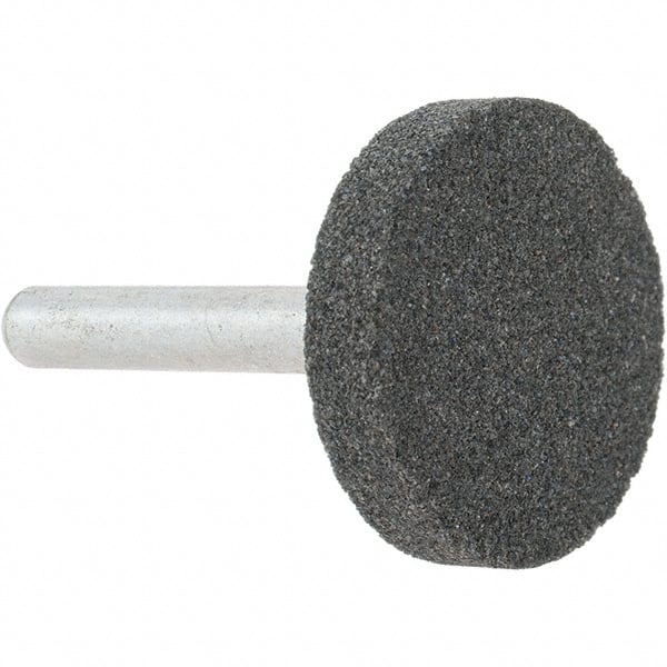 Grier Abrasives - 1-1/4 x 1/4" Head Diam x Thickness, W225, Cylinder, Aluminum Oxide Mounted Point - Top Tool & Supply