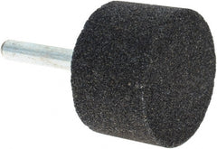 Grier Abrasives - 1-1/2 x 1" Head Diam x Thickness, W237, Cylinder, Aluminum Oxide Mounted Point - Top Tool & Supply