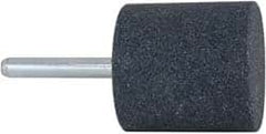 Grier Abrasives - 1-1/2 x 1-1/2" Head Diam x Thickness, W238, Cylinder, Aluminum Oxide Mounted Point - Top Tool & Supply