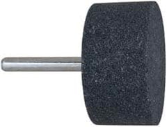 Grier Abrasives - 2 x 1" Head Diam x Thickness, W242, Cylinder, Aluminum Oxide Mounted Point - Top Tool & Supply