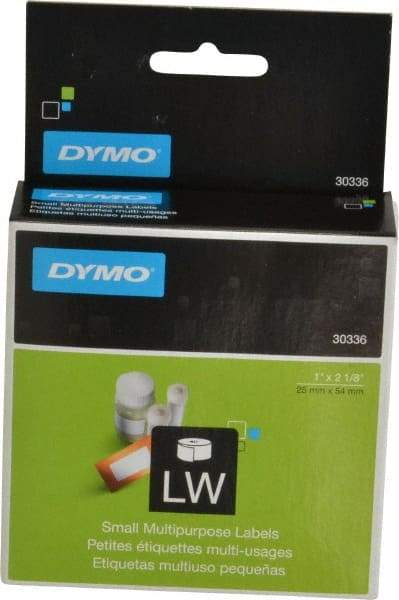 Dymo - 2-1/8" Long, White Die Cut Paper with Semi Perm. Adhesive Thermal Label - For DYMO LabelWriter Printers - Top Tool & Supply