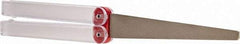 DMT - 9-1/2" OAL Fine Flat Sharpener Diamond File - 3/4" Wide x 1/16" Thick, 4 LOC, Red, 600 Grit - Top Tool & Supply