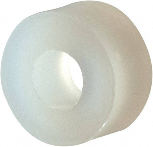 Made in USA - #4 Screw, Grade 6/6 Nylon Standard Flat Washer - 2.92mm ID x 1/4" OD, 3.18mm Thick - Top Tool & Supply