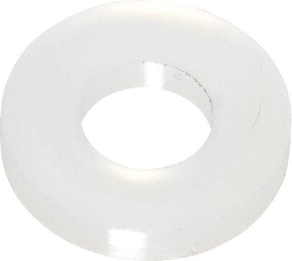 Made in USA - #8 Screw, Grade 6/6 Nylon Standard Flat Washer - 4.34mm ID x 3/8" OD, 1.57mm Thick - Top Tool & Supply