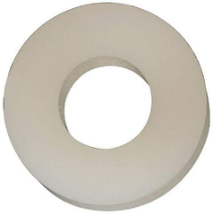 Made in USA - #8 Screw, Grade 6/6 Nylon Standard Flat Washer - 4.34mm ID x 3/8" OD, 2.36mm Thick - Top Tool & Supply