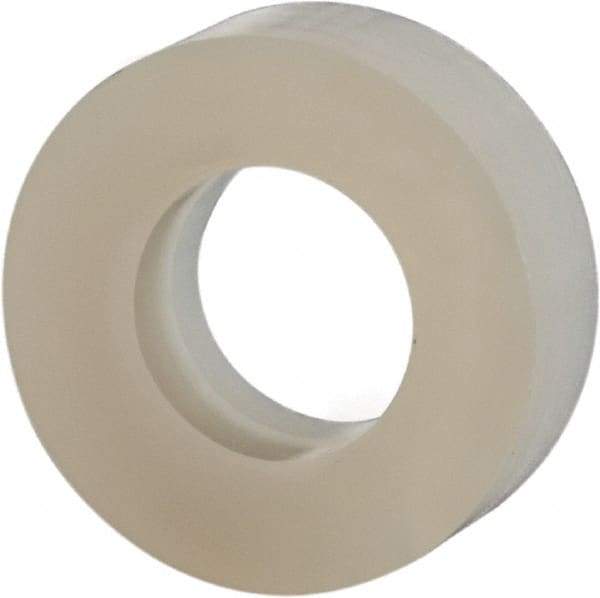 Made in USA - #10 Screw, Grade 6/6 Nylon Standard Flat Washer - 4.93mm ID x 3/8" OD, 3.18mm Thick - Top Tool & Supply