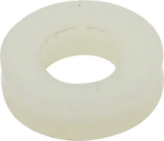 Made in USA - 1/4" Screw, Grade 6/6 Nylon Standard Flat Washer - 6.53mm ID x 1/2" OD, 3.18mm Thick - Top Tool & Supply