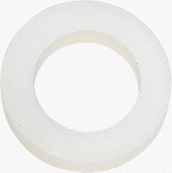 Made in USA - 5/16" Screw, Grade 6/6 Nylon Standard Flat Washer - 8.05mm ID x 1/2" OD, 2.36mm Thick - Top Tool & Supply