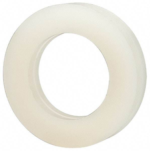 Made in USA - 3/8" Screw, Grade 6/6 Nylon Standard Flat Washer - 9.65mm ID x 5/8" OD, 3.18mm Thick - Top Tool & Supply