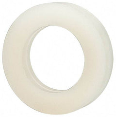 Made in USA - 3/8" Screw, Grade 6/6 Nylon Standard Flat Washer - 9.65mm ID x 5/8" OD, 3.18mm Thick - Top Tool & Supply