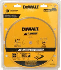 DeWALT - 10" Diam, 5/8" Arbor Hole Diam, Wet & Dry Cut Saw Blade - Diamond-Tipped, Standard Round Arbor - Top Tool & Supply