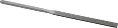 Strauss - 8-1/2" OAL Coarse Equalling Needle Diamond File - 7/16" Wide x 7/64" Thick, 4-3/8 LOC, 181 Grit - Top Tool & Supply