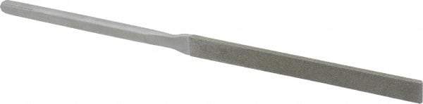 Strauss - 8-1/2" OAL Fine Equalling Needle Diamond File - 7/16" Wide x 7/64" Thick, 4-3/8 LOC, 91 Grit - Top Tool & Supply