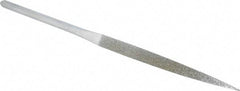 Strauss - 8-1/2" OAL Coarse Three Square Needle Diamond File - 3/8" Wide x 3/8" Thick, 4-3/8 LOC, 181 Grit - Top Tool & Supply