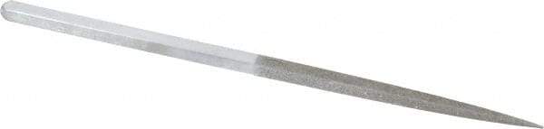 Strauss - 8-1/2" OAL Medium Square Needle Diamond File - 1/4" Wide x 1/4" Thick, 4-3/8 LOC, 126 Grit - Top Tool & Supply