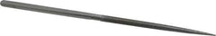 Strauss - 8-1/2" OAL Medium Round Needle Diamond File - 1/4" Wide x 1/4" Thick, 4-3/8 LOC, 126 Grit - Top Tool & Supply