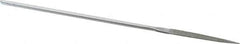 Strauss - 5-1/2" OAL Fine Half Round Needle Diamond File - 11/64" Wide x 1/16" Thick, 1-5/8 LOC, 91 Grit - Top Tool & Supply