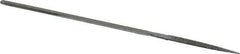 Strauss - 5-1/2" OAL Medium Half Round Needle Diamond File - 11/64" Wide x 1/16" Thick, 1-5/8 LOC, 126 Grit - Top Tool & Supply