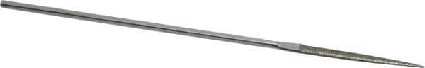 Strauss - 5-1/2" OAL Medium Point Needle Diamond File - 5/32" Wide x 1/16" Thick, 1-5/8 LOC, 126 Grit - Top Tool & Supply