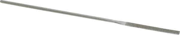 Strauss - 5-1/2" OAL Fine Equalling Needle Diamond File - 5/32" Wide x 3/32" Thick, 1-5/8 LOC, 91 Grit - Top Tool & Supply